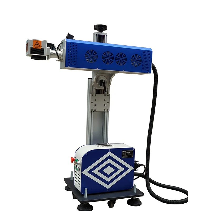 50W Automatic Laser Marking Flying Fiber Laser Marking Machine For Production Line